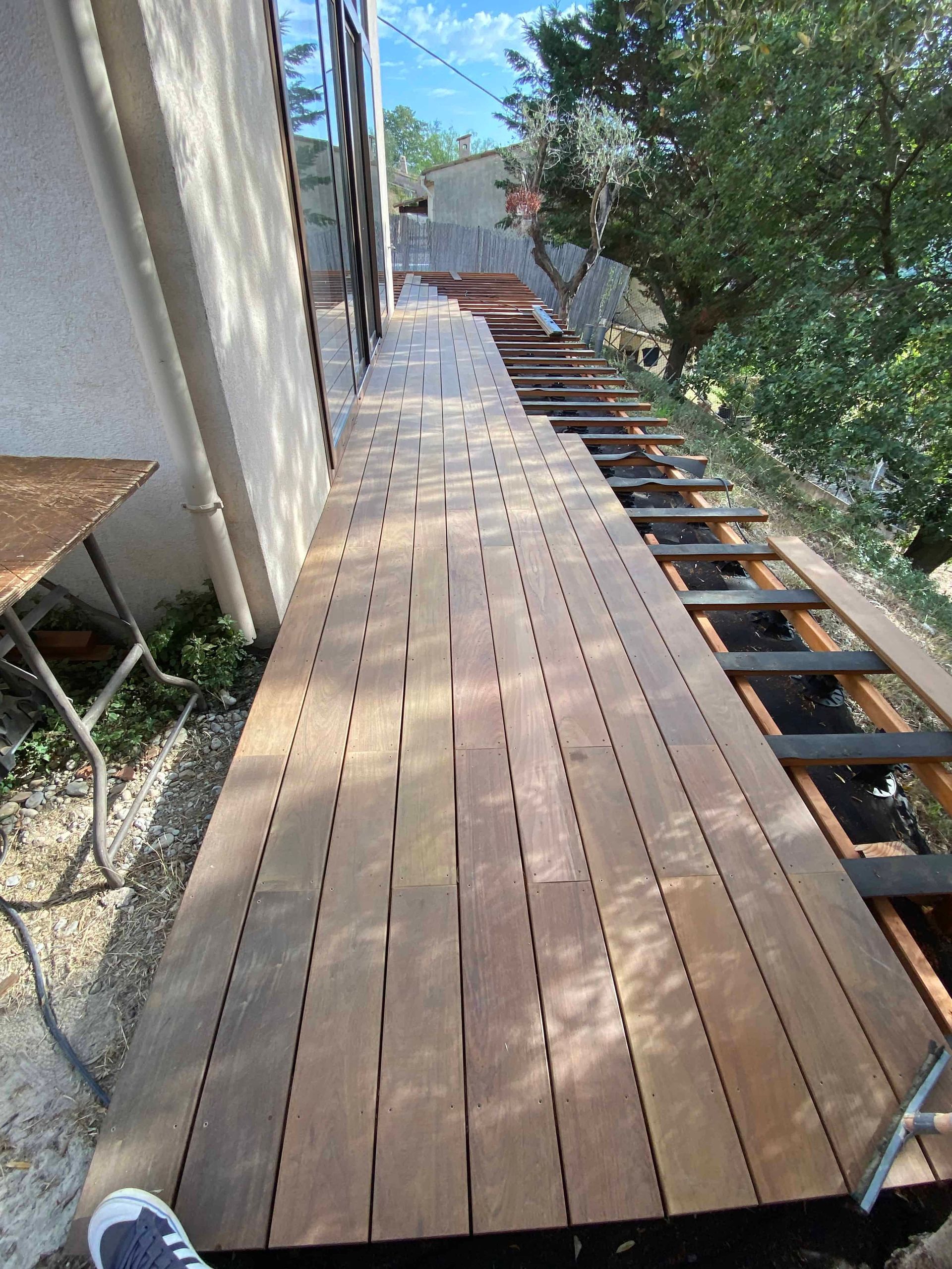 Structure de terrasse en bois exotique IPE