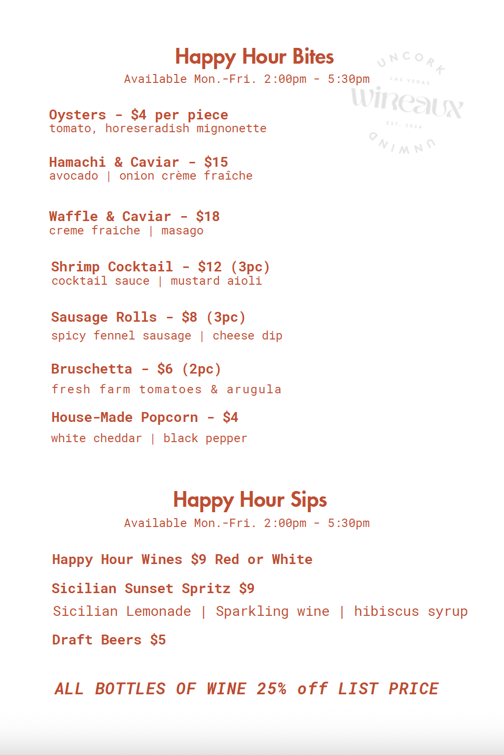 A menu for savories and bites at a restaurant