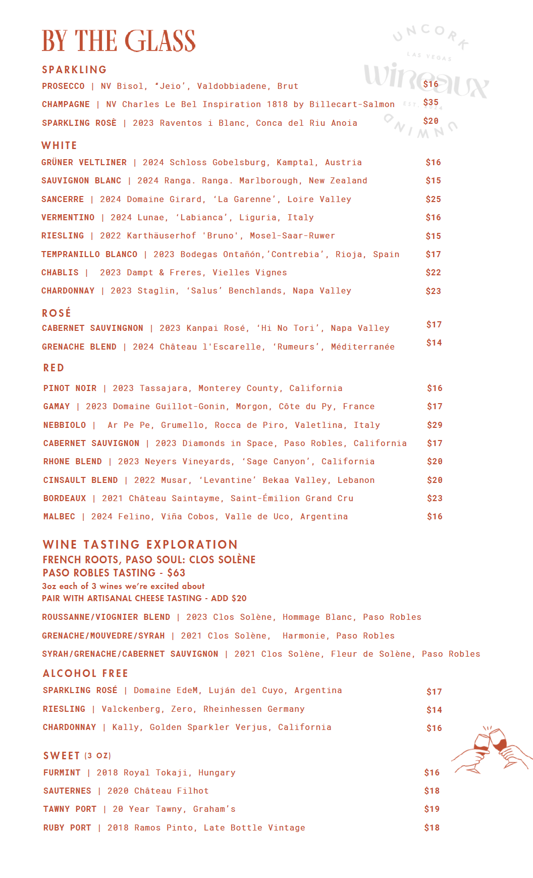 A menu for savories and bites at a restaurant