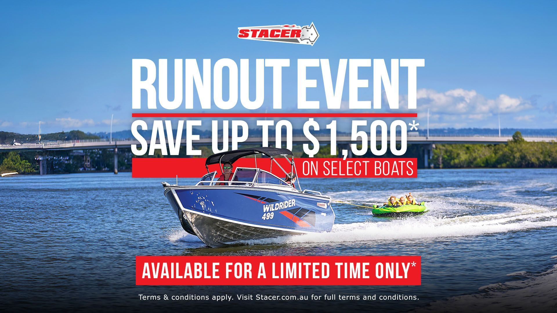 Stacer Runout Event Save up to $1,500