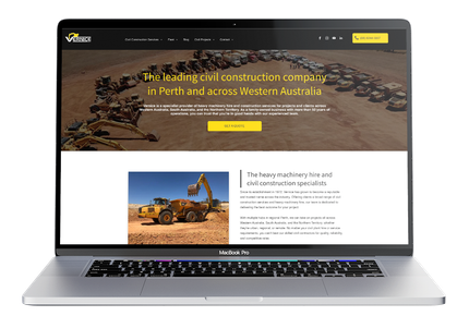 The Vernice website on a MacBook Pro