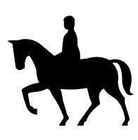 Clip Art: Horse & Rider Silhouette