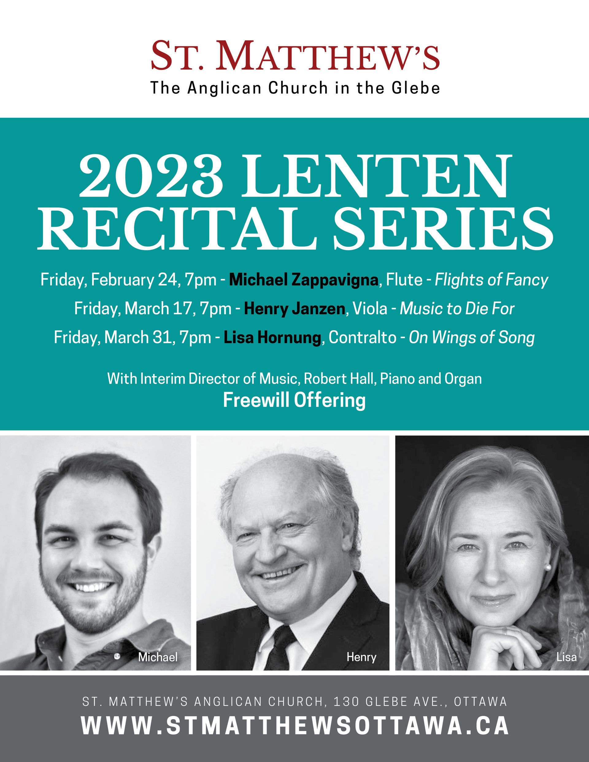 Lenten Recital Series poster