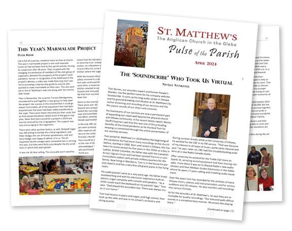 St. Matthew's Pulse of the Parish newsletter