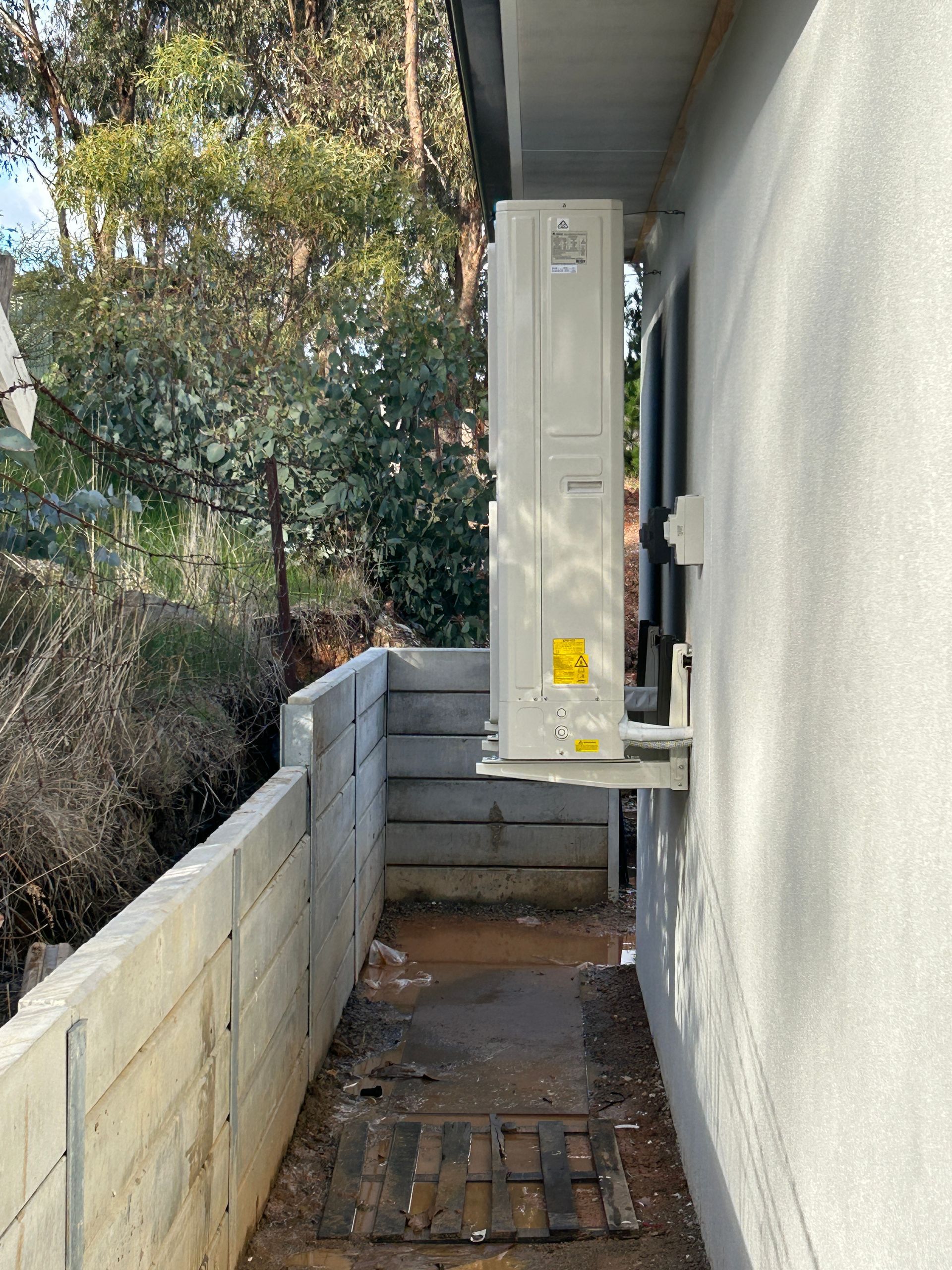 Two Green Ducted Installation Side View — Bendigo, VIC — Evolve Heating and Cooling