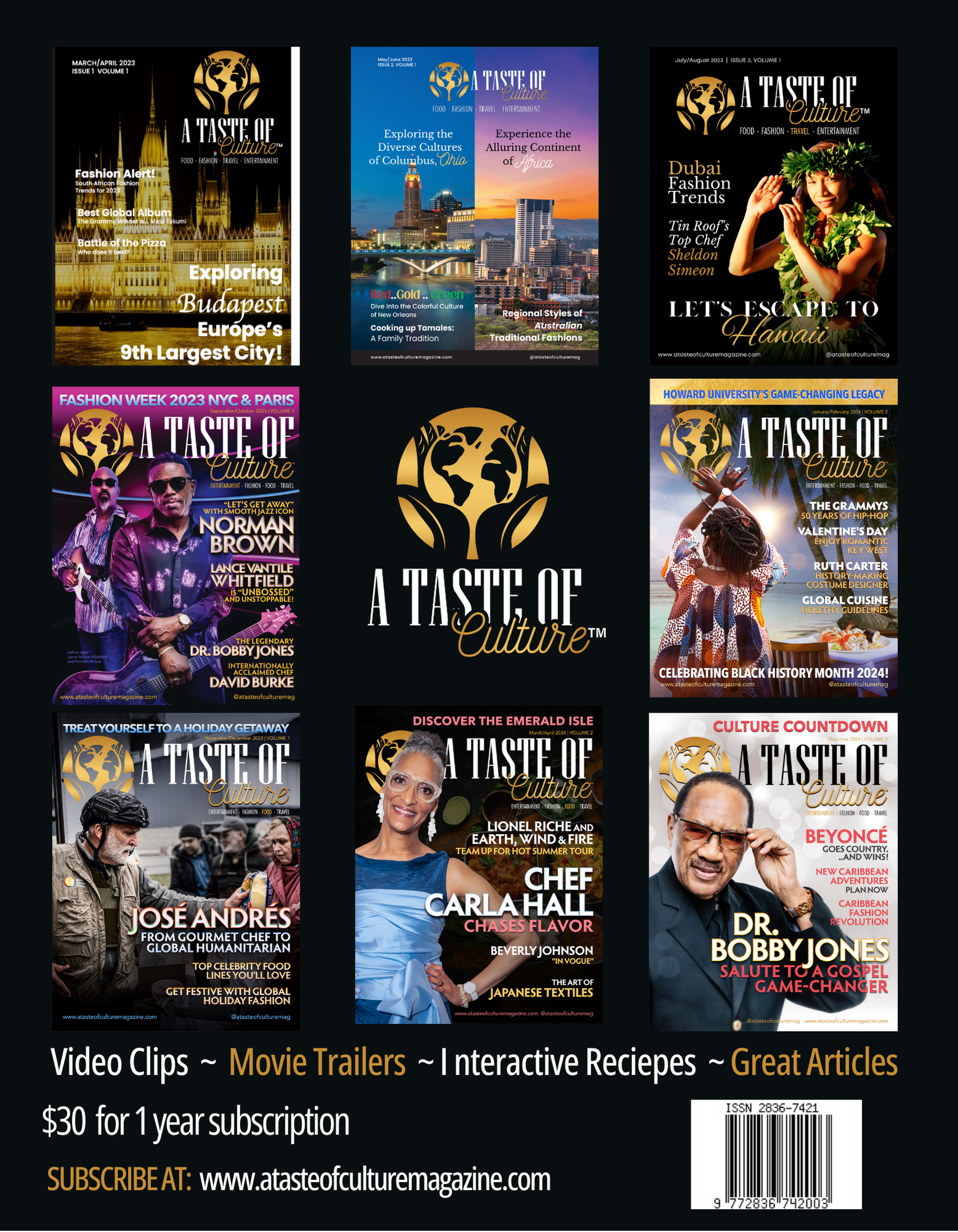 The back cover of a taste of magazine