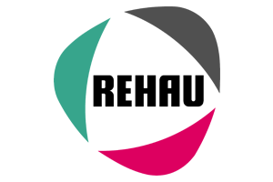 A logo for a company called rehau