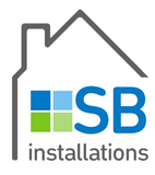 The logo for sb installations shows a house with a roof.