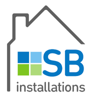 The logo for sb installations shows a house with a roof.