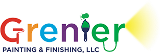 A logo for grenier painting and finishing llc