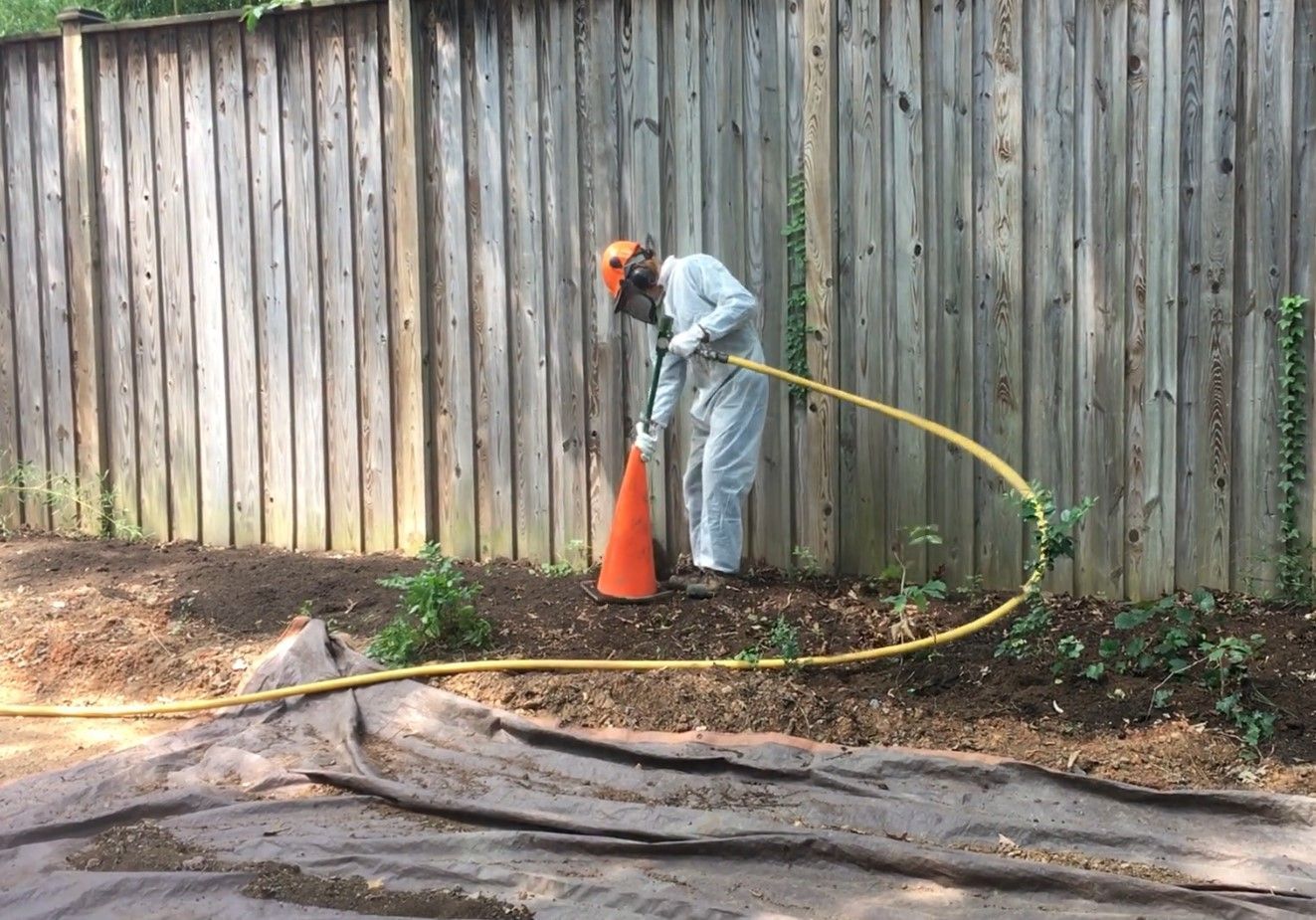 Professional Worker Doing Soil Restoration