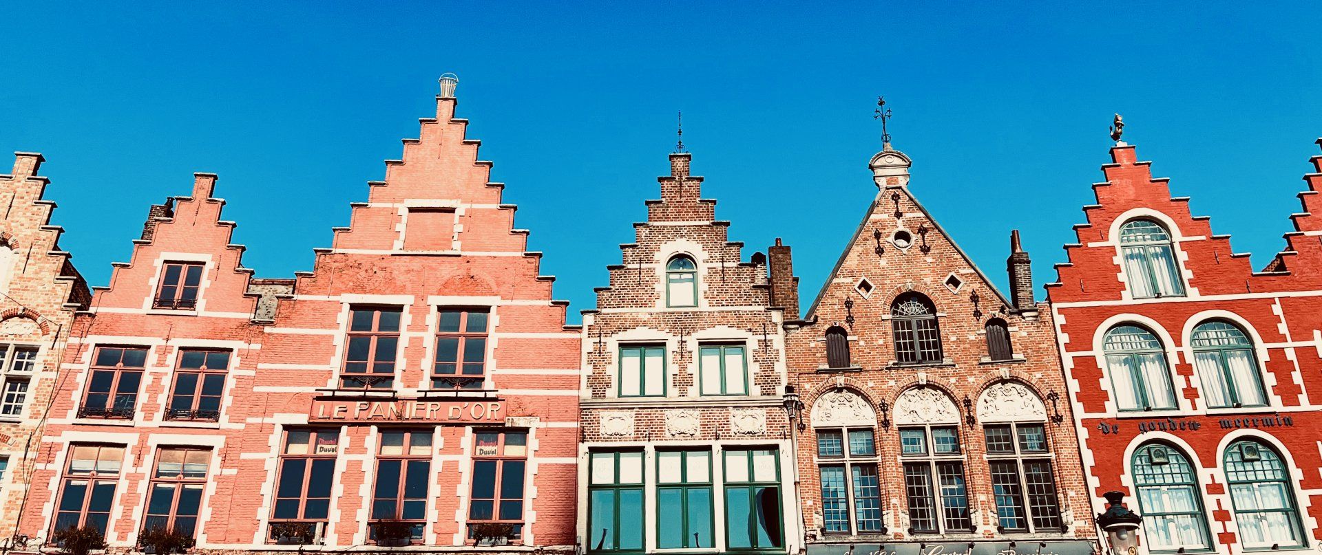 Bruges rooftops in Market Square