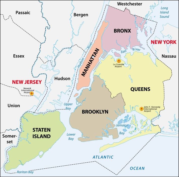 a map of new jersey and new york