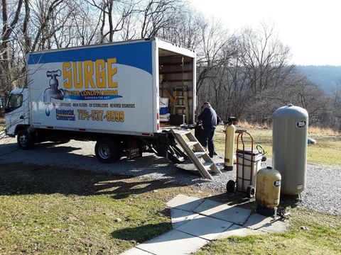 Water System Installation and Repair — Service truck in Latrobe, PA