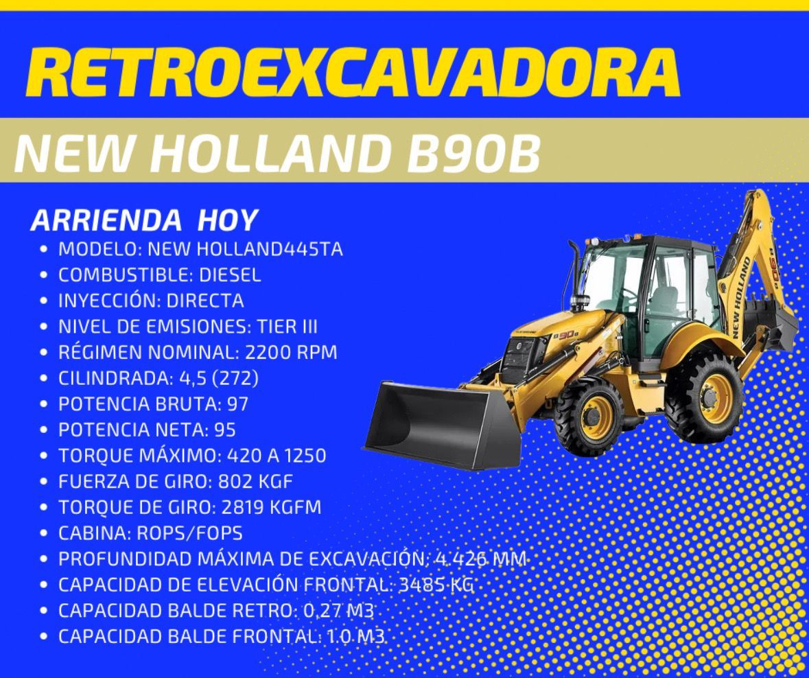 Excavadora retroexcavadora amarilla cavando en un pozo de tierra bajo un cielo azul.