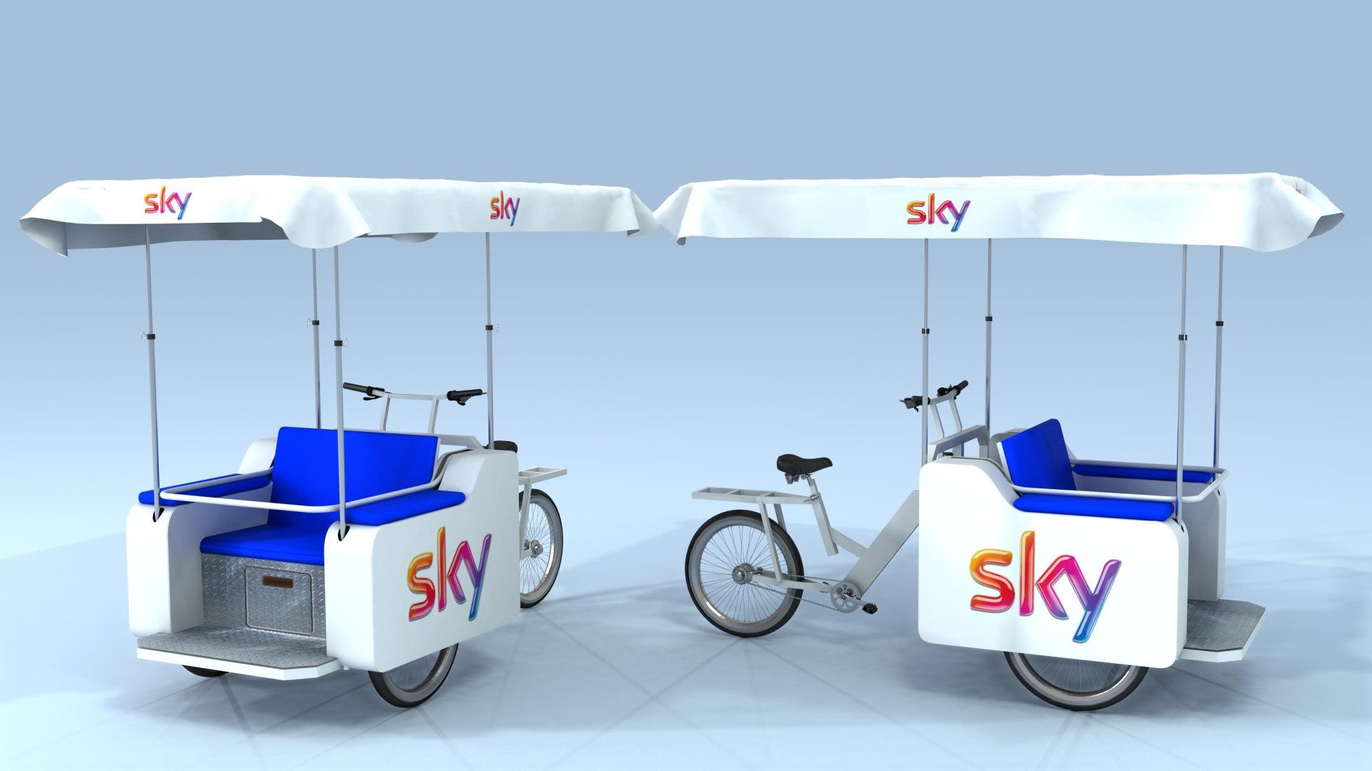 triciclo Cargo Bike Pubblicitario SKY bicicletta pubblicitaria