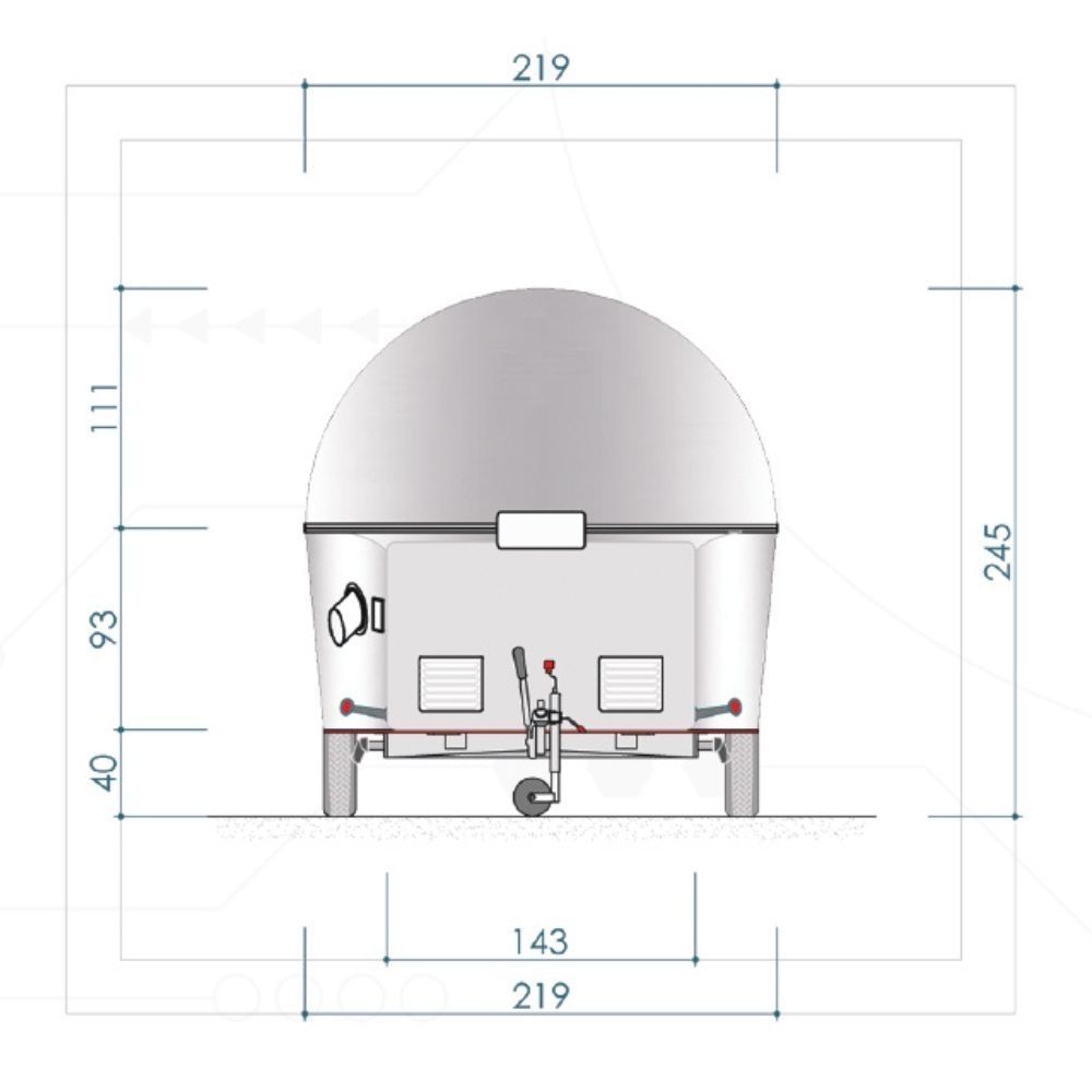 Dimensioni Carrello Chiosco mobile DREAM