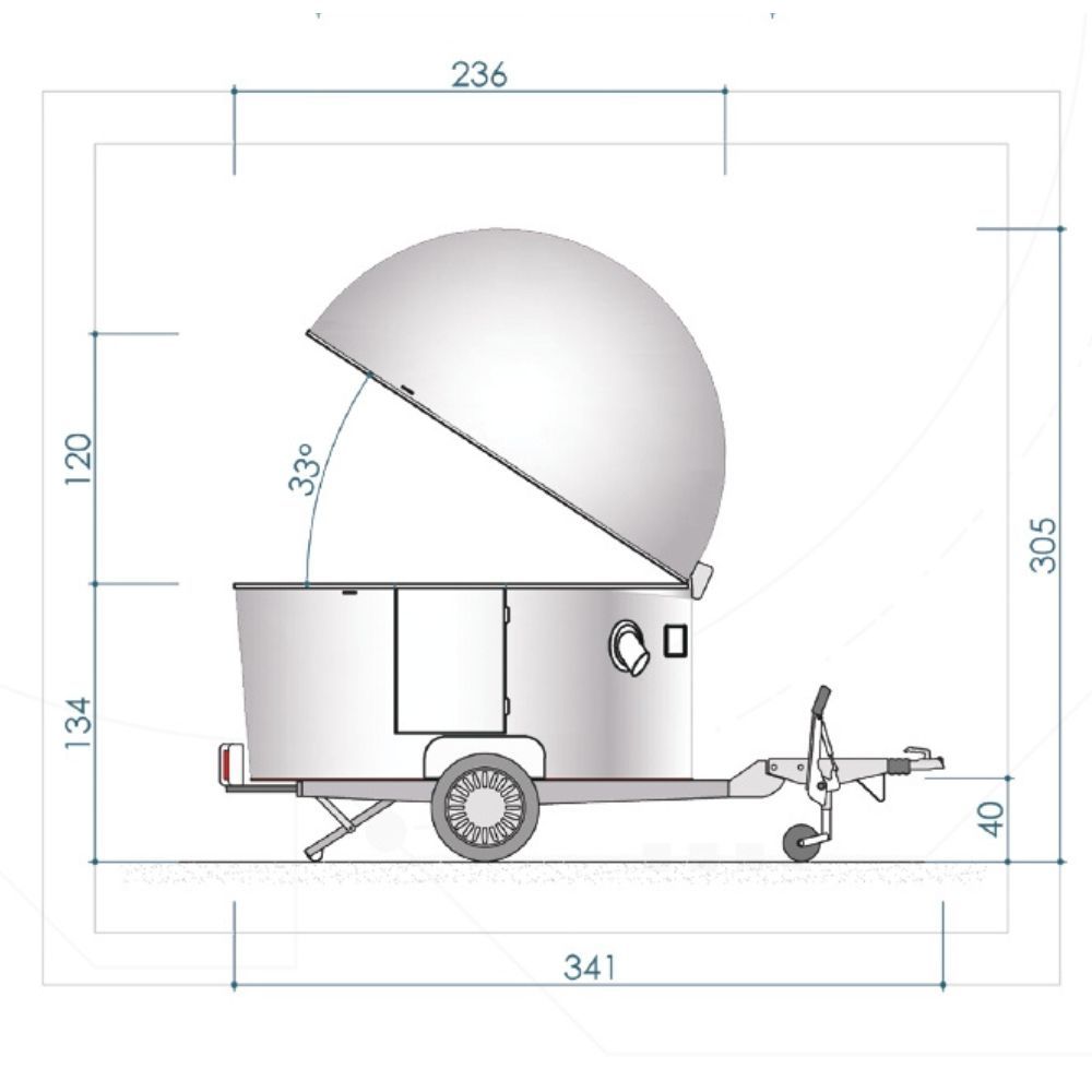 Dimensioni Carrello Chiosco mobile DREAM