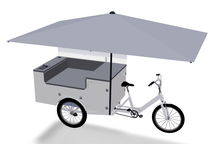 Street Food Bike Basic, Cargo Bike con Banco posteriore Universale senza macchinari da personalizzare e allestire