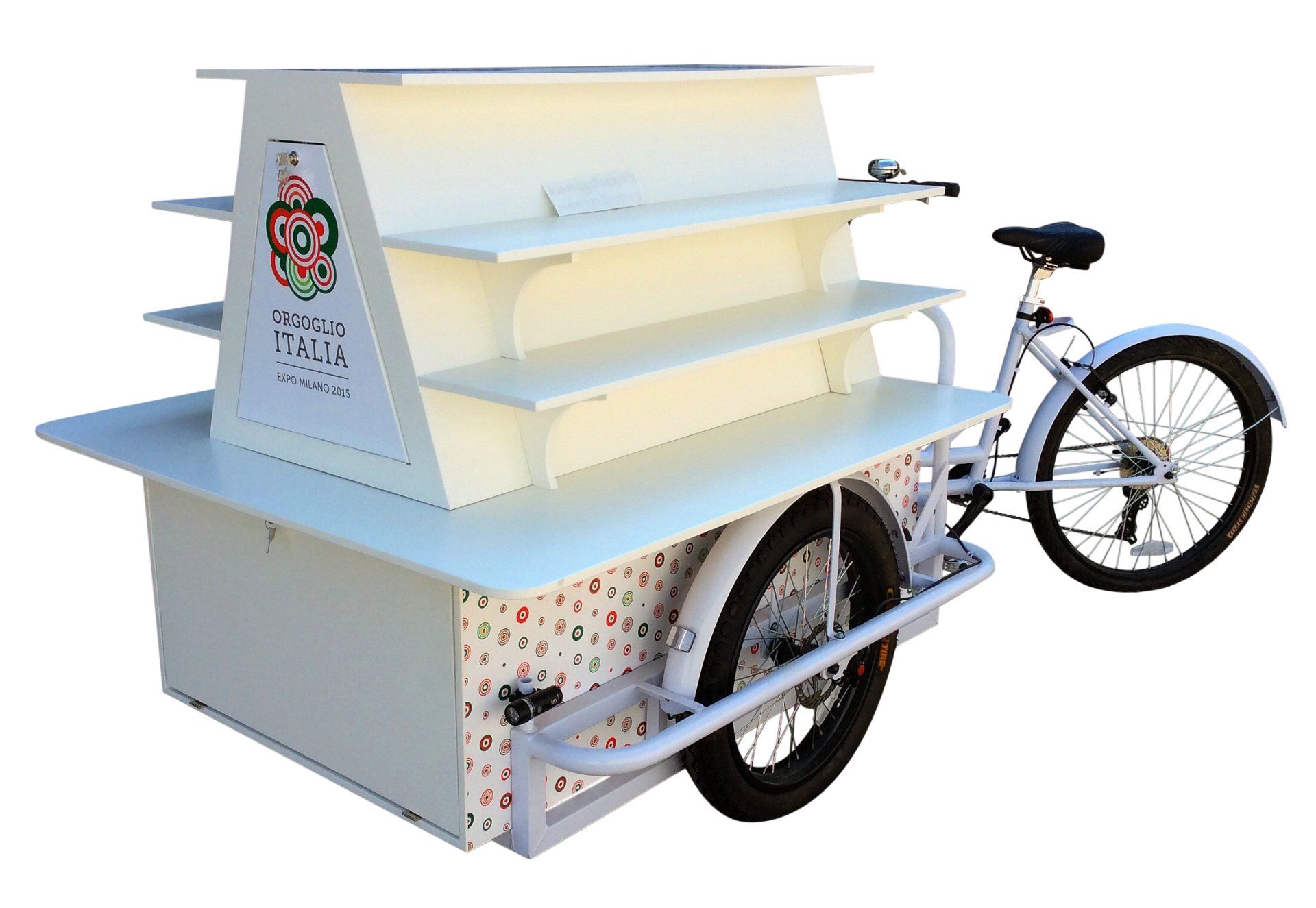 triciclo cargo bike pubblicità promozione prodotti e eventi expo 2015