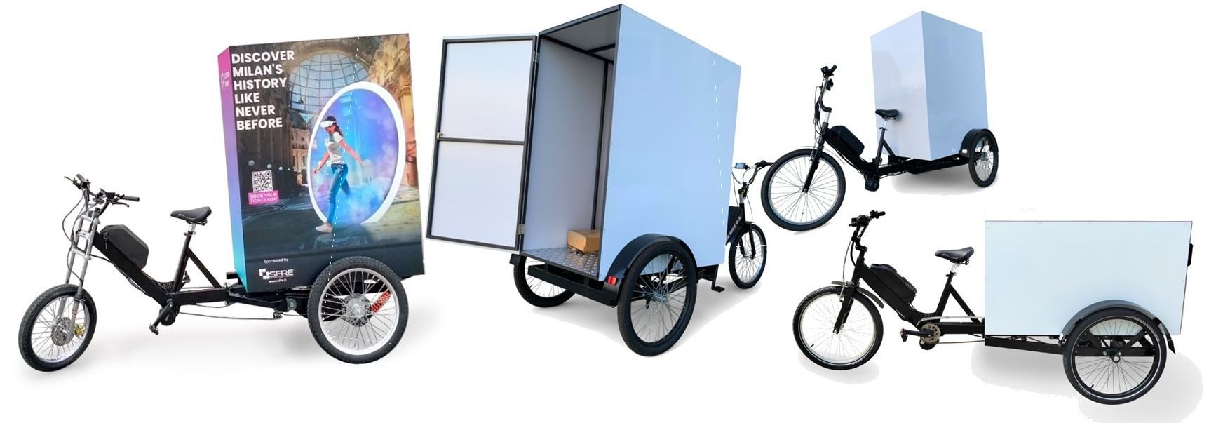 Tricicli Cargo Bike Italy Delivery per consegne Pacchi a domicilio per la logistica del ultimo miglio 