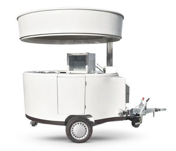 Chiosco Mobile Vetroresina  Dream Cup Rimorchiabile per Gelati Crepes Cocktail