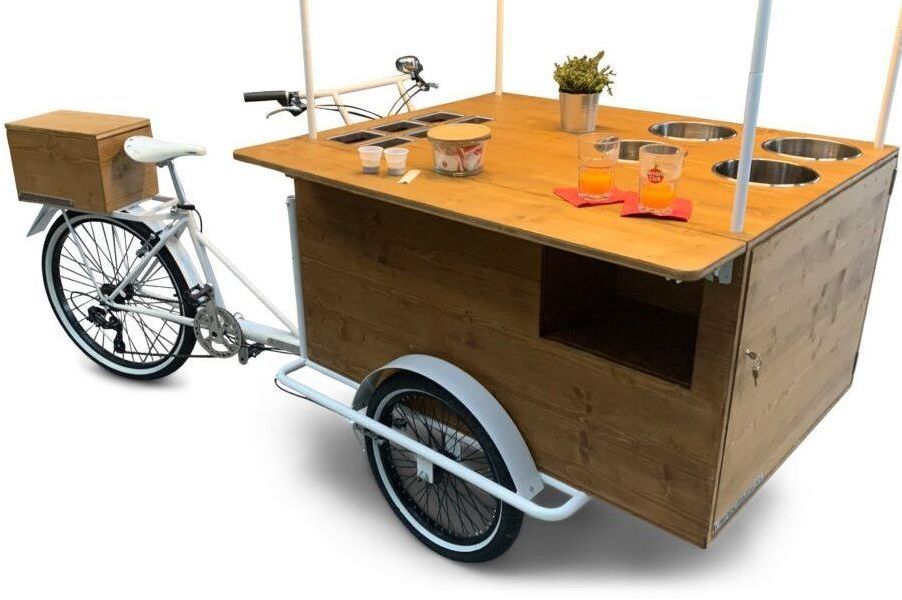 Cargo Bike con Banco Cocktail Bar o Graniteria