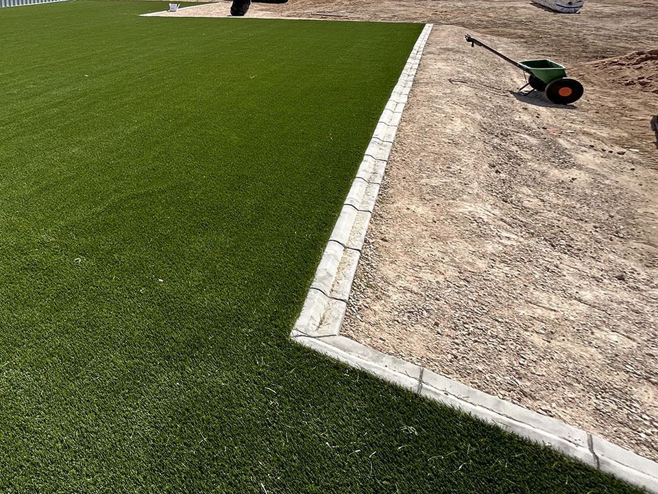 Laying sod for new lawn