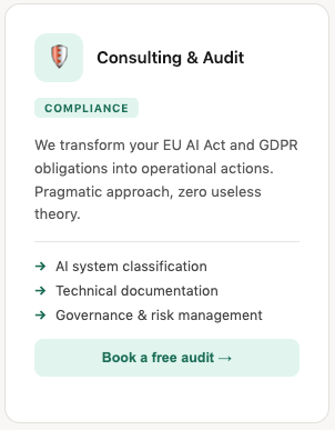 Book a free audit Consulting AI