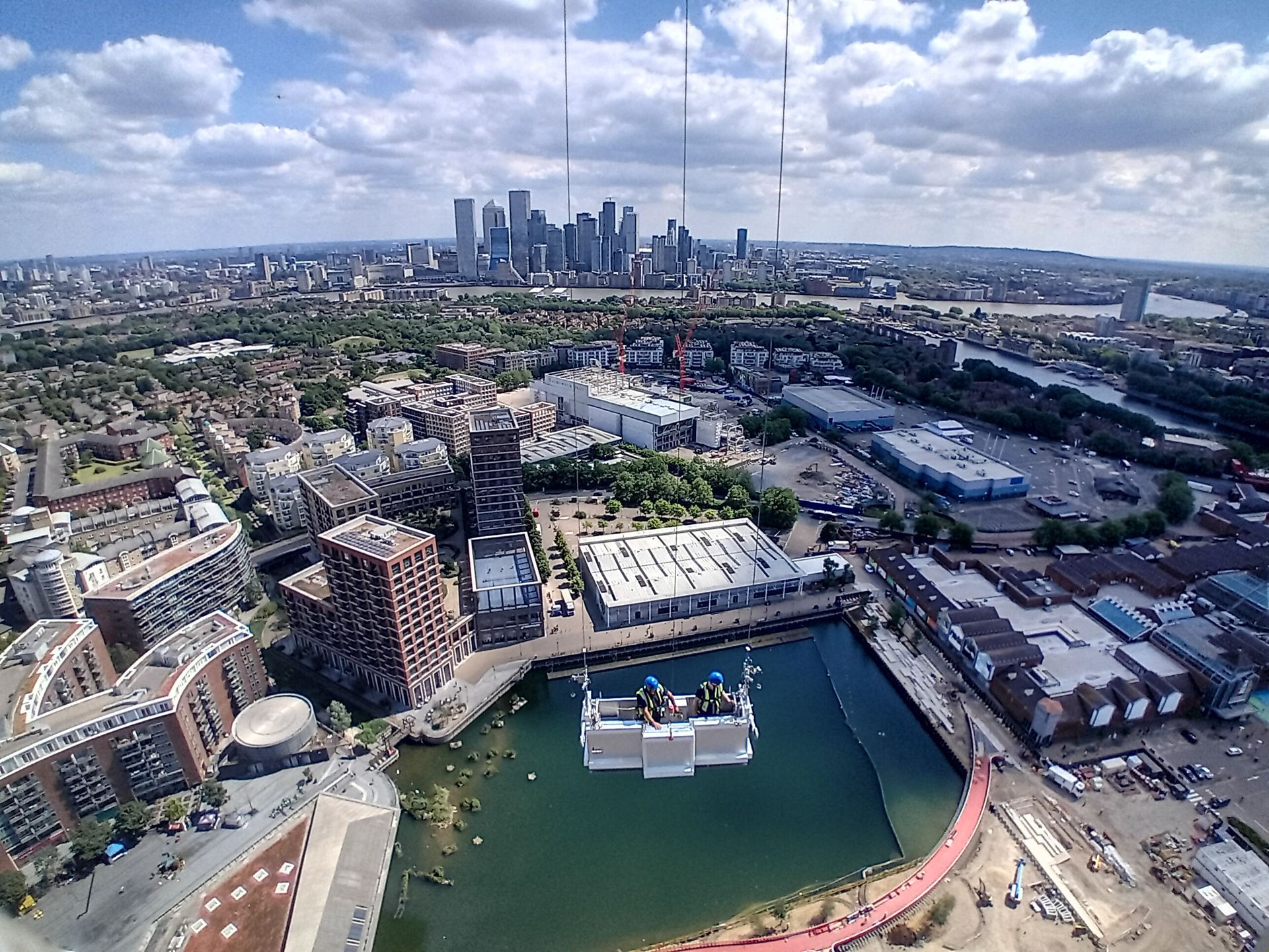 Window cleaning system over London Skyline