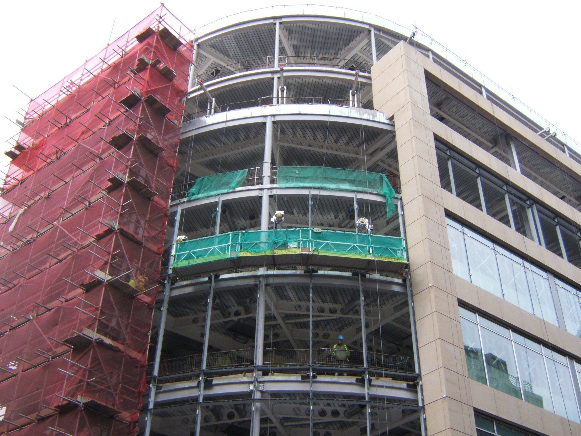 Curved Temporary suspended access platform
