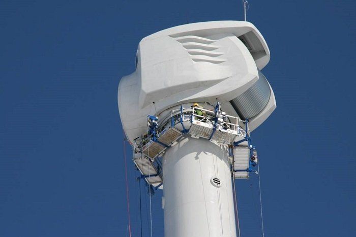 Wind turbine curved platform access engineering