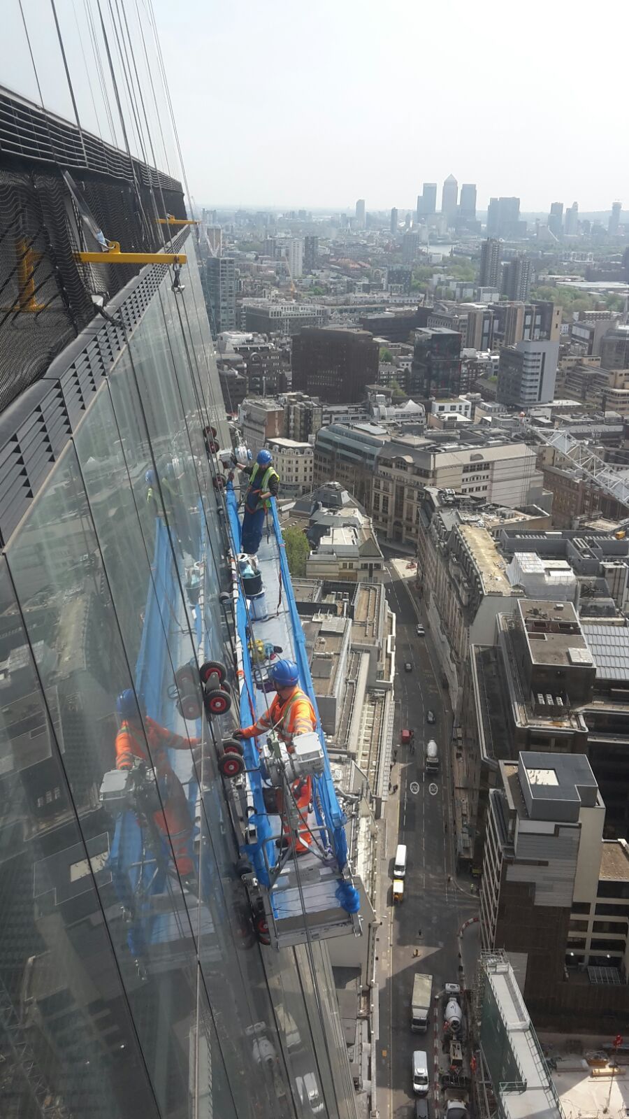 Temporary suspended access platform