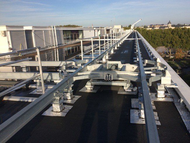 BMU track installed on building roof