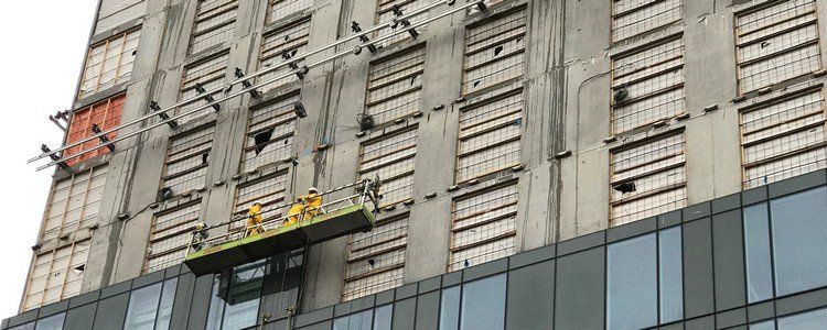 Temporary suspended access platform