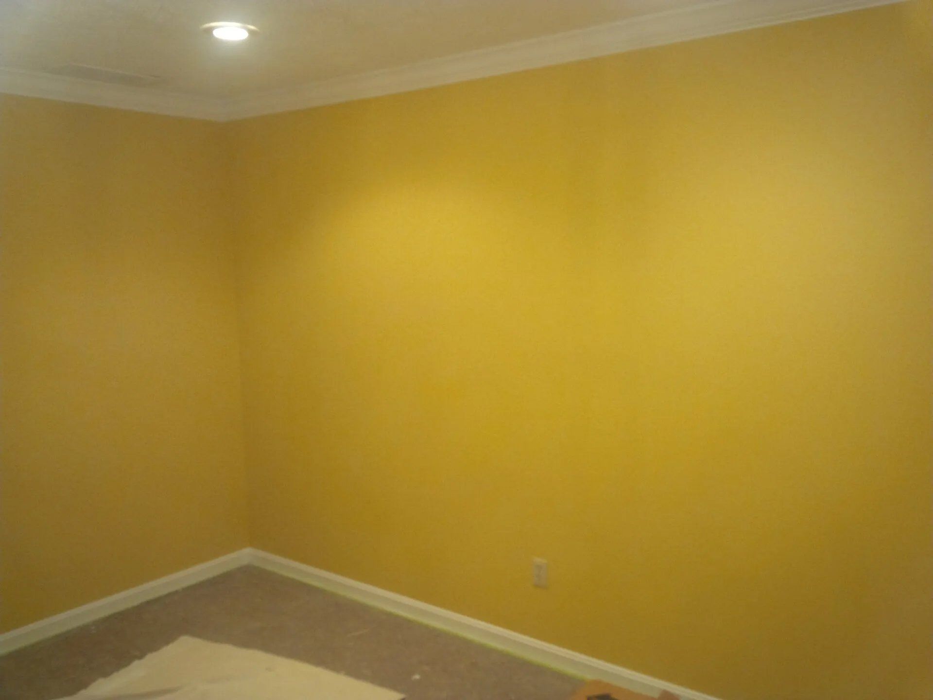 Wall After Painting In Yellow - Newburgh, IN - Carey Painting LLC