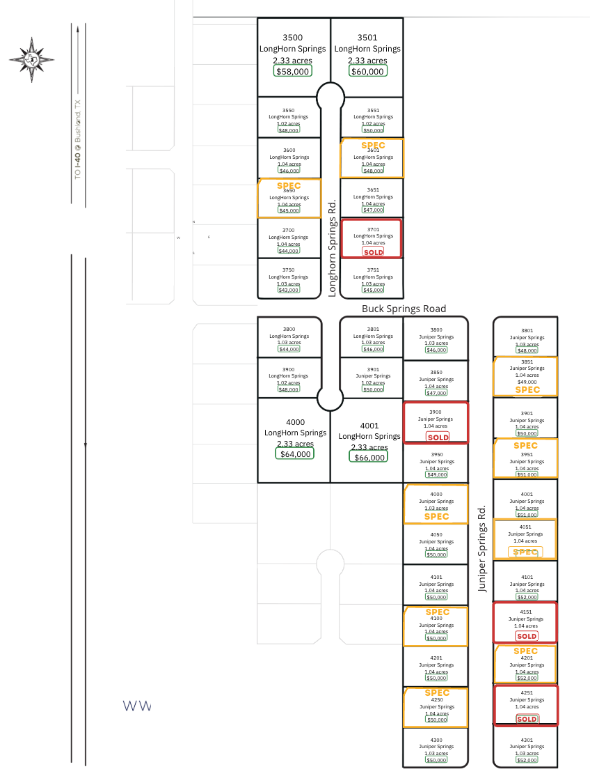 A floor plan of a building with a red square in the middle.