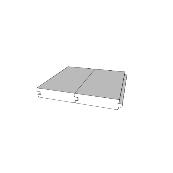 Two gray interlocking floorboards.