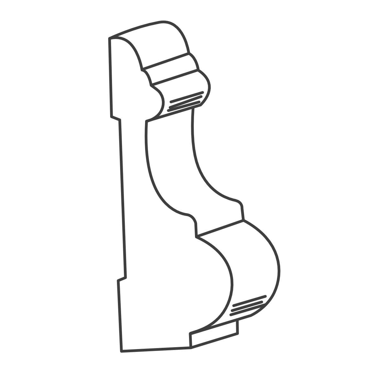 specialty case moulding line art with large curve