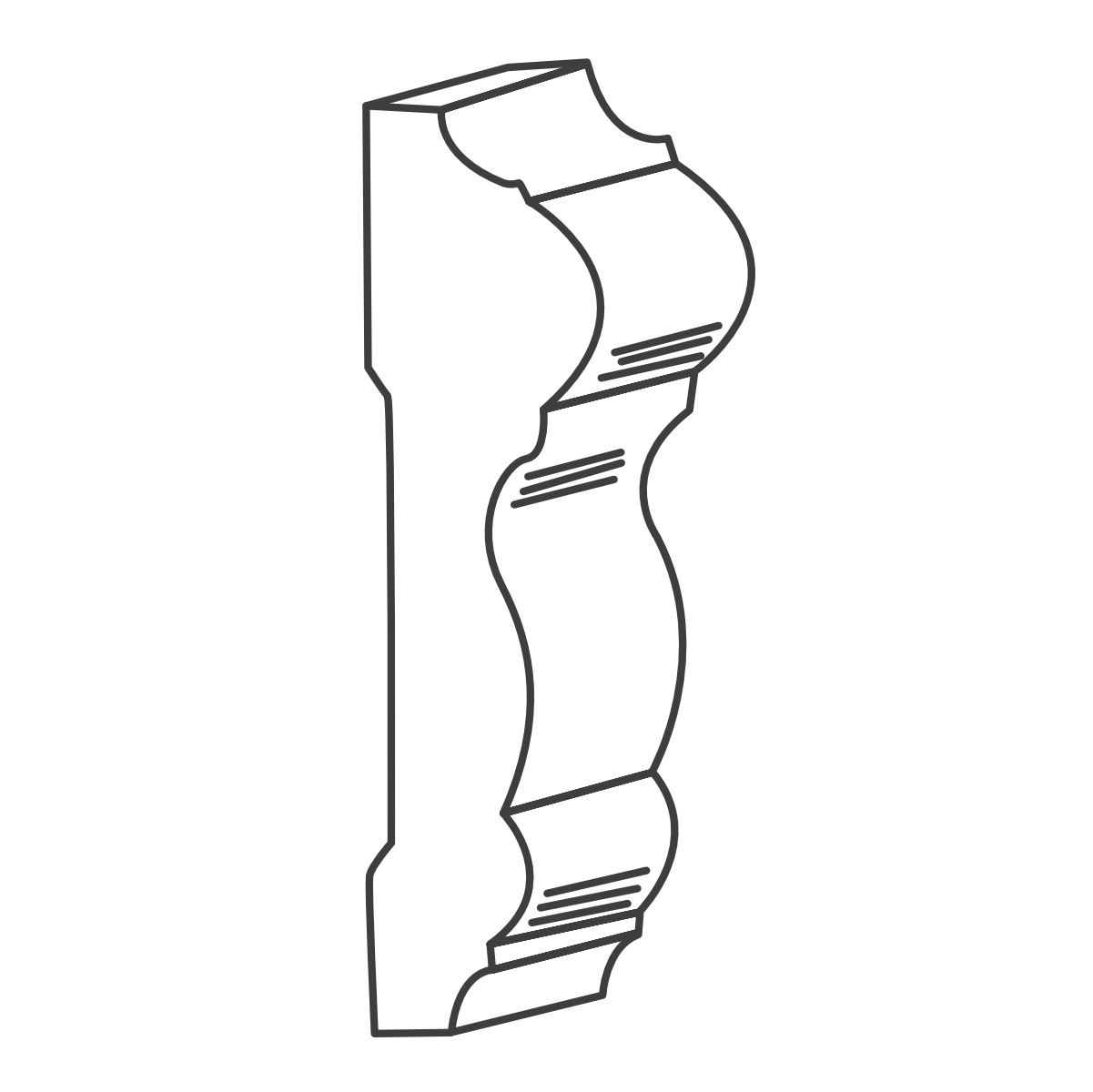 chair rail moulding line art