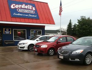Vehicle Parking in Front of Cordell's Automotive Service & Tire