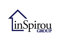 The logo for inSpirou Group features a dark blue house outline merged with the text