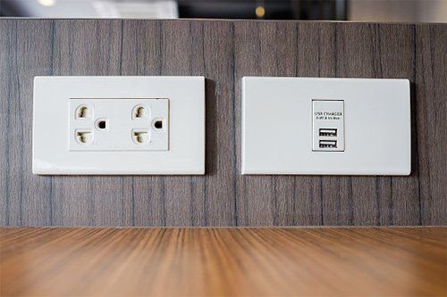 Electrical Services — Electrical Outlet With USB Charger in Los Angeles, CA