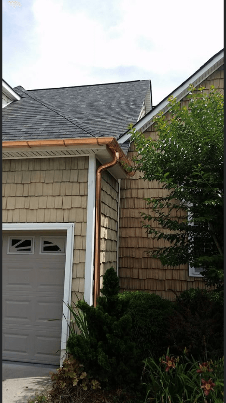Copper Gutter — Connely Springs, NC — E A Metsger Builder