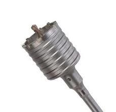 Core drill bit for concrete with a pilot bit.