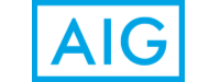 AIG logo in a blue square. The letters 