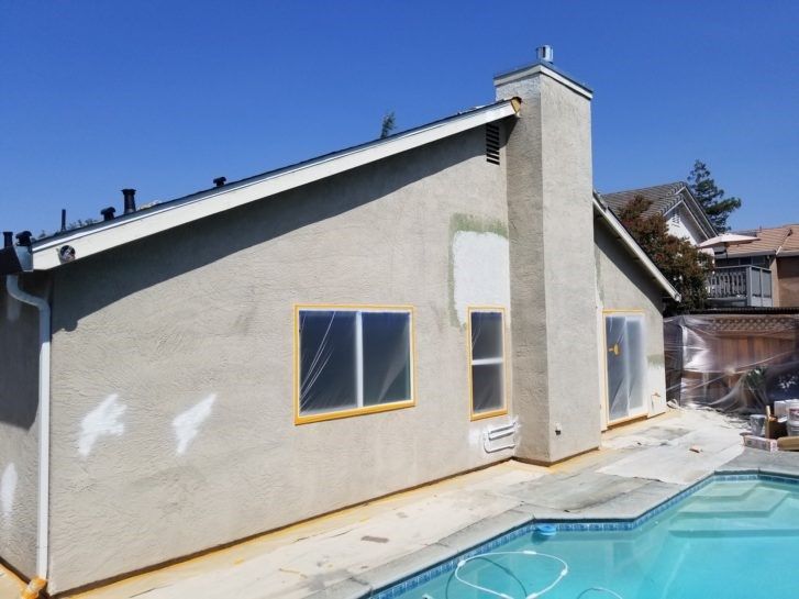 stucco repair before