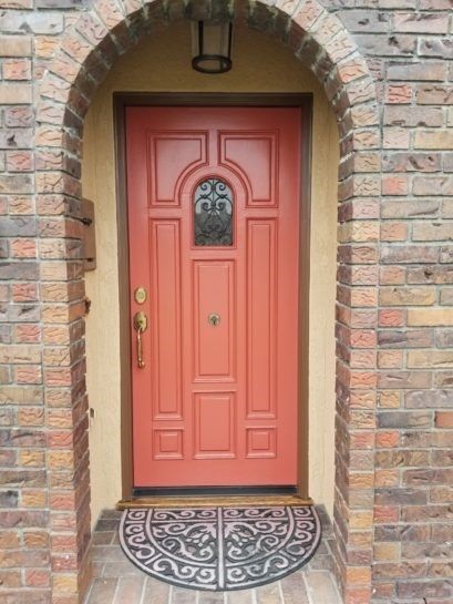 Entry door paint refinishing