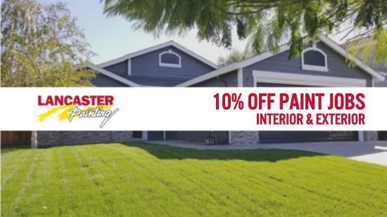 10 percent off interior and exterior paint jobs