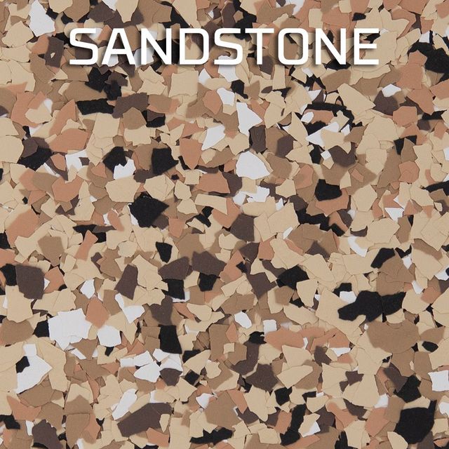 A close up of a camouflage pattern that says sandstone